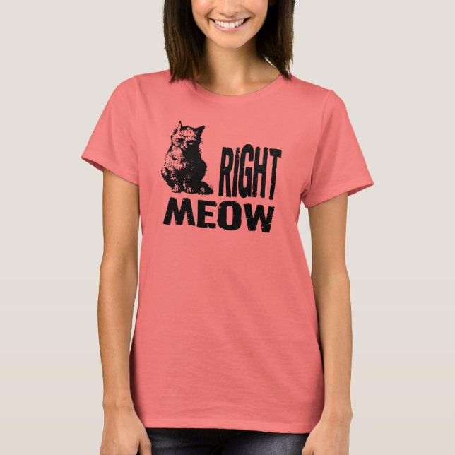 Camiseta MEMÓRIA CERTA! Gatinho Mau engraçado (Frente)