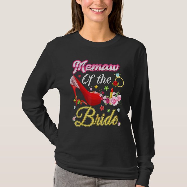 Camiseta Memória Da Noiva Feliz Calçado Rosa Flor De Casame (Frente)