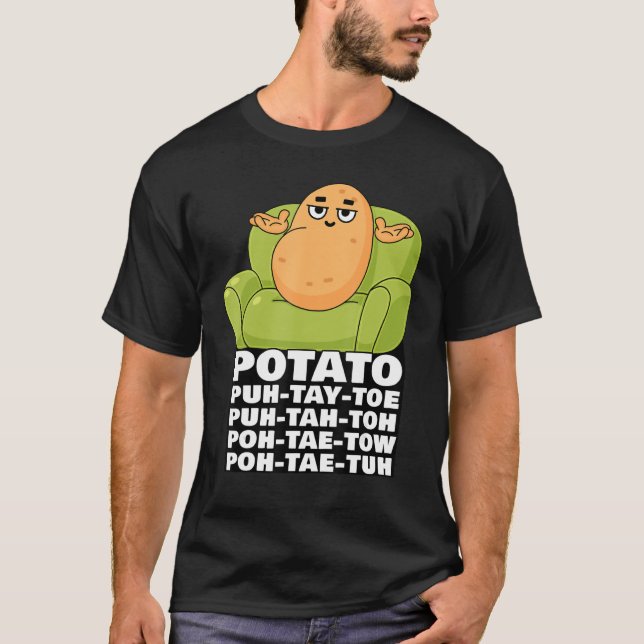 Camiseta Memória da Pronúncia da Batata de Batata Cuta Engr (Frente)