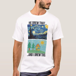 Camiseta Memória De Comparação De Arte Engraçada - "Ele Des