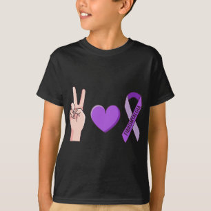Camiseta Memória de Consciência da Fita Roxa do Amor Lupus