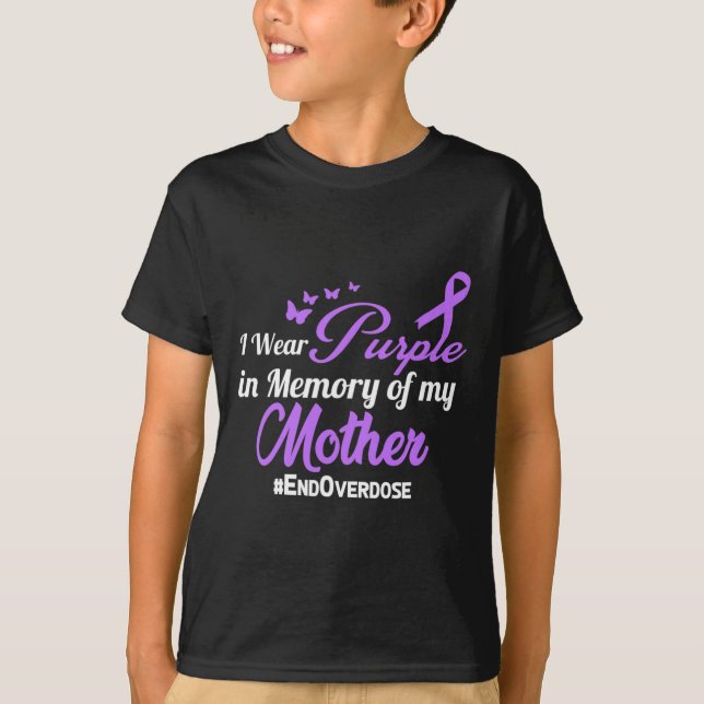 Camiseta Memória de Conscientização sobre Overdose de Droga (Frente)