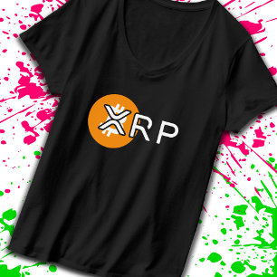 Camiseta Memória de Criptografia XRP Sobre Troca de Criptom