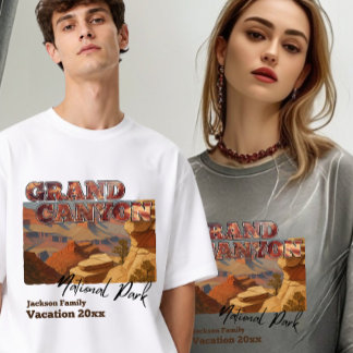 Camiseta Memória de Férias em Família no Grand Canyon Arizo