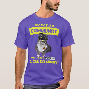 Camiseta Memória de Gato Comunista Soviética da URSS Meu Ga