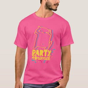 Camiseta Memória de Gato Dançante de Disco Animal do Partid