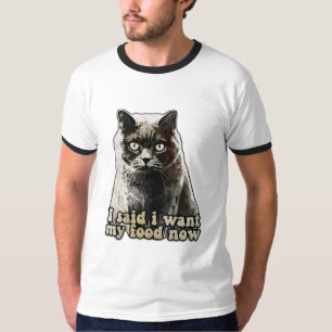 Camiseta Memória de gato engraçado para amantes de gatos e 