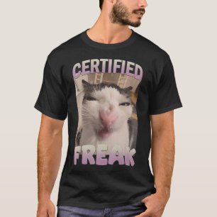 Camiseta Memória de Gato Freak Certificado Meme Offensive M