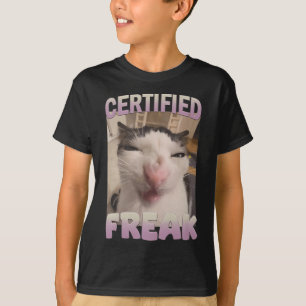 Camiseta Memória de Gato Freak Certificado Meme Offensive M