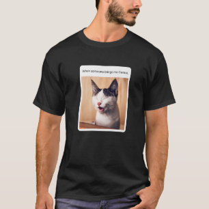 Camiseta Memória De Gato Quando Alguém Me Traz Cereal