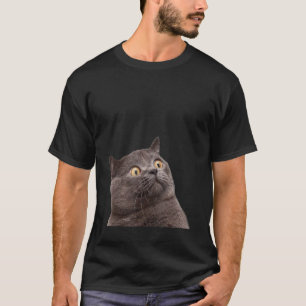 Camiseta Memória de Gato Surpreendida Chocada