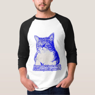 Camiseta Memória de gato zangado para amantes de gatos e do