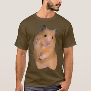 Camiseta Memória de Hamster com Sinal de Paz