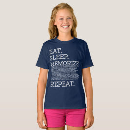 Camiseta Memória de Repetição de Memória de Repetição de Re
