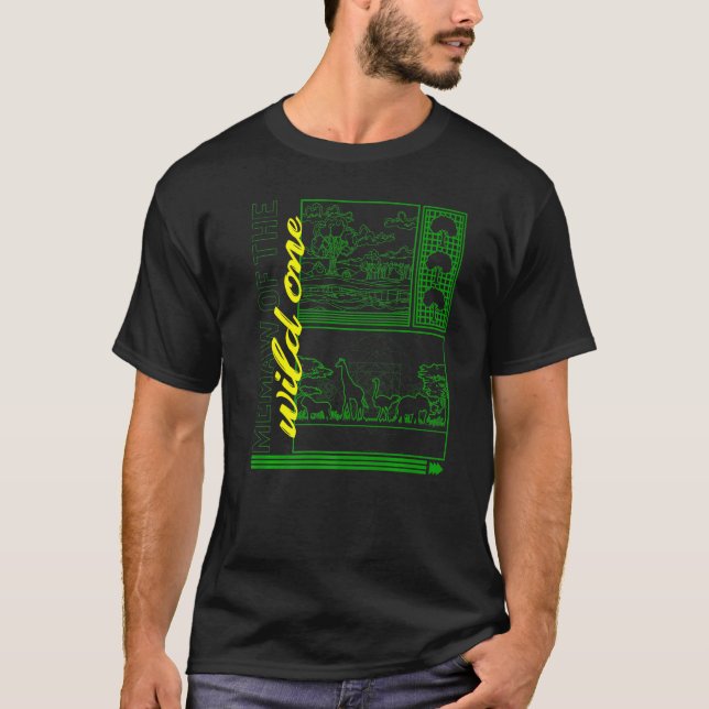 Camiseta Memória De Um Zoológico Selvagem Safari Selvagem B (Frente)