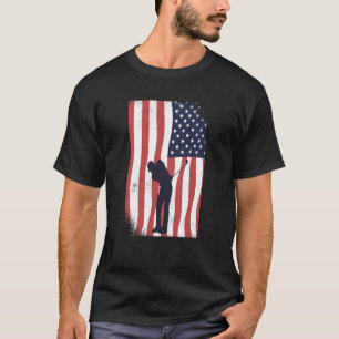 Camiseta Memória do clube de golfe americano Patriótico USA