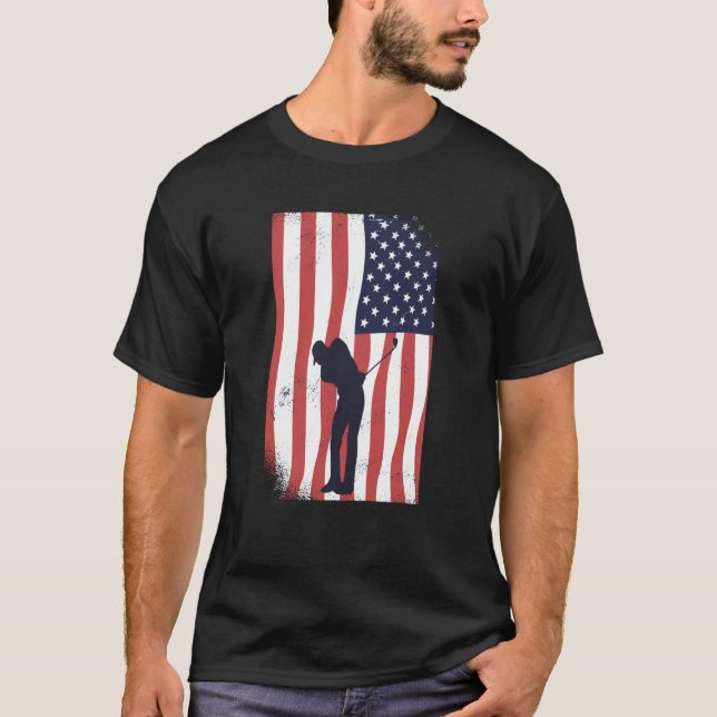 Camiseta Memória do clube de golfe americano Patriótico USA (Frente)