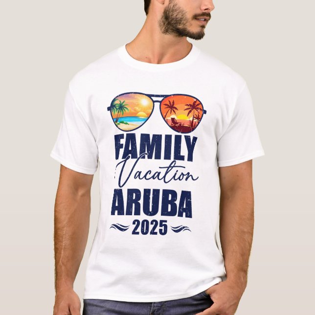 Camiseta Memória do Fazer Aruba Matching Family Vacation 20 (Frente)
