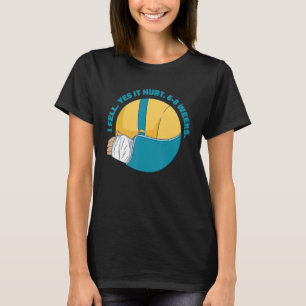 Camiseta Memória do Osso do Braço Quebrado Eu Senti Sim Dói