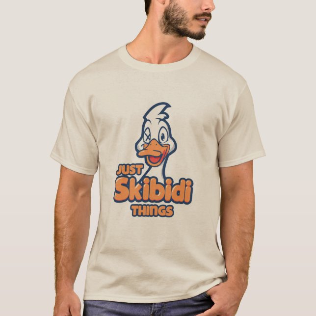 Camiseta Memória Engraçada "Coisas Apenas Skibidi" Retro T- (Frente)