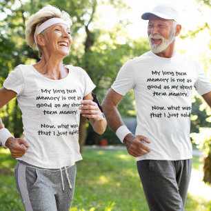 Camiseta Memória Engraçada Lapso Cérebro Esmaecer Unisex T-