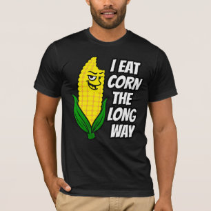 Camiseta Memória Engraçado - Comi Milho Longo Caminho