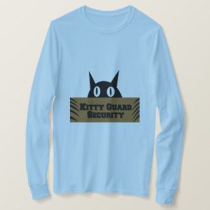 Camiseta Memória Engraçado de Segurança da Guarda gatinho
