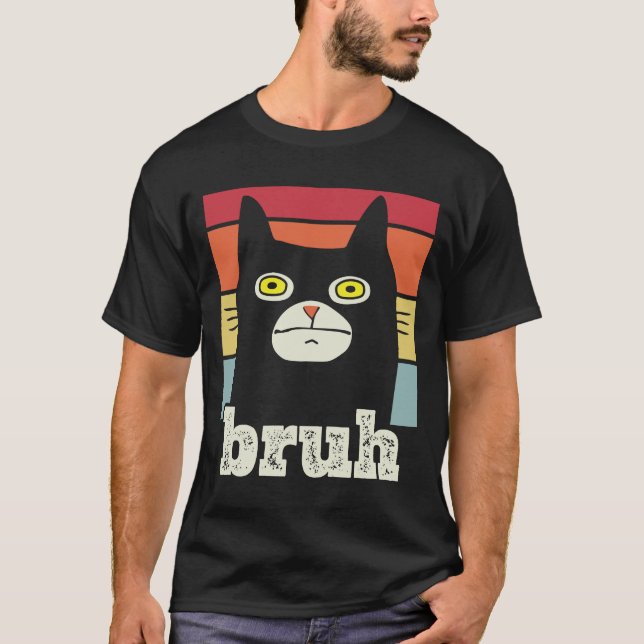 Camiseta Memória Engraçado dizendo Bruh com Saudações de Ga (Frente)