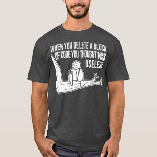 Camiseta Memória Engraçado Quando Você Exclui Um Bloco De C