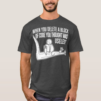 Camiseta Memória Engraçado Quando Você Exclui Um Bloco De C