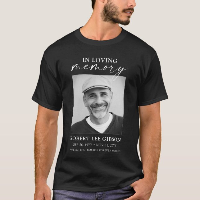 Camiseta Memória Funeral De Preto Em Amor Memória Memorial (Frente)