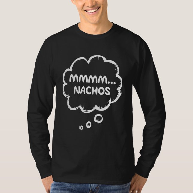 Camiseta Memória Mmmm Nachos de Roupa da Comida mexicana (Frente)