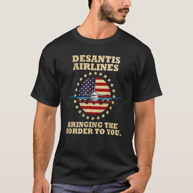 Camiseta Memória Política da De Santis Airlines Ron De Sant (Frente)