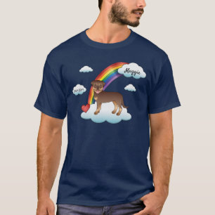 Camiseta Memória Rainbow Do Cachorro Vermelho E Tan Rottwei