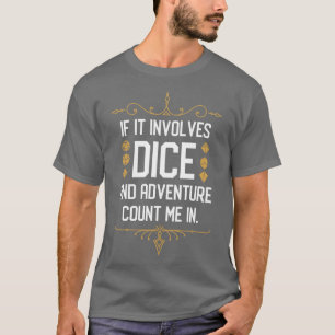 Camiseta Memória RPG Se Envolver Disco e Contagem de Aventu