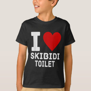 Camiseta Memória Skibidi Engraçada Eu Adoro Toilet Skibidi
