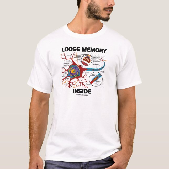 Camiseta Memória Solta Dentro (Neurônio / Sinapse) (Frente)