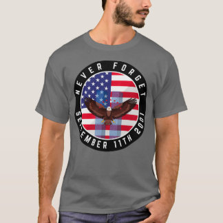 Camiseta Memorial 911 Nunca Esquece A Bandeira Americana Ea