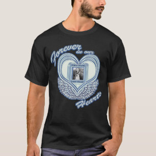 Camiseta Memorial Adicionar Asas de Anjo do Coração Fotogr