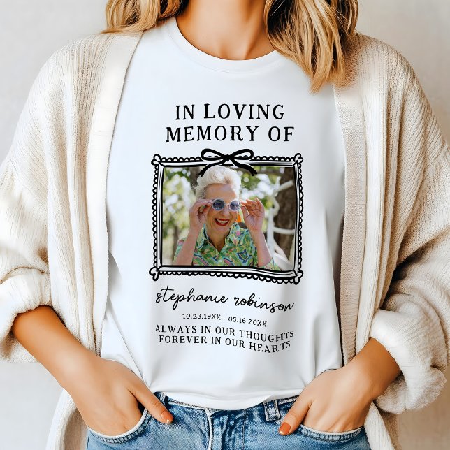 Camiseta Memorial com Moldura de Laço – Sempre em  (Criador carregado)