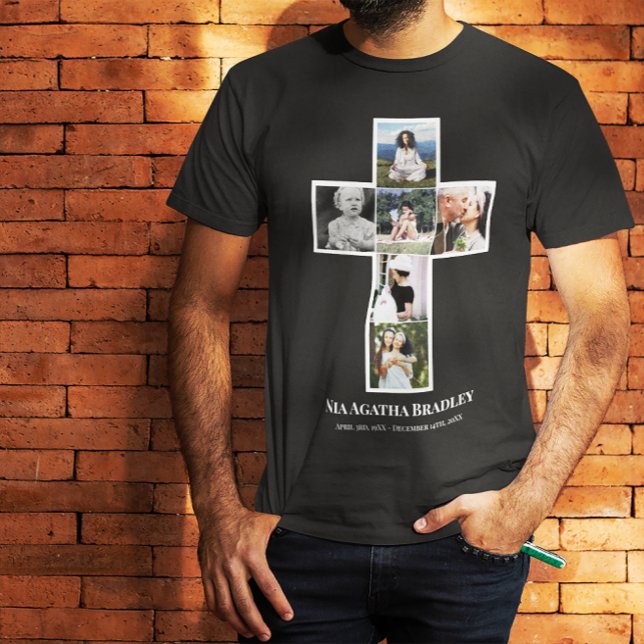 Camiseta Memorial Cross Photo Collage (Criador carregado)