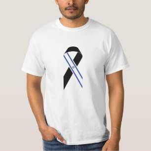 Camiseta Memorial da fita negra da bandeira israelense