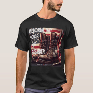 Camiseta Memorial Day Honra E Lembre-Se Do Veterano Fallen