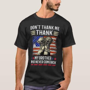 Camiseta Memorial Day Obrigado Meu Irmão Americano Flag Vet