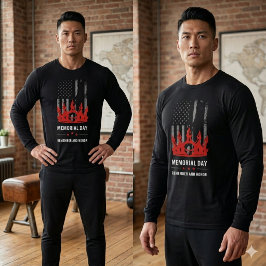 Camiseta Memorial Day Remember and Honor US Flag Patriotic 