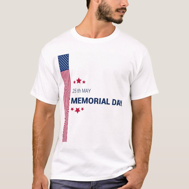 Camiseta Memorial Day T-Shirt Design (Frente)