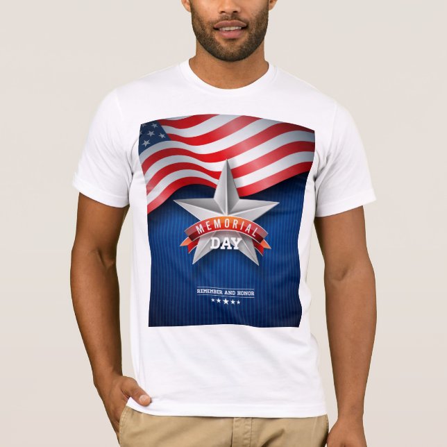Camiseta Memorial Day T-Shirt Design (Frente)