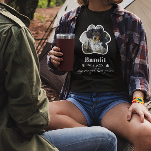 Camiseta Memorial de Adição de Nome de Pet de Fotografia 