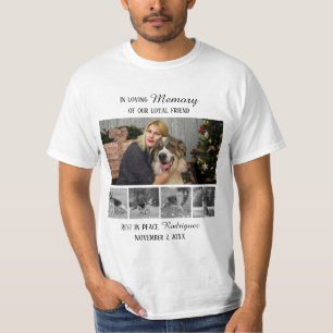 Camiseta Memorial de Cachorro 5 Colagem de Fotos Tributo ao
