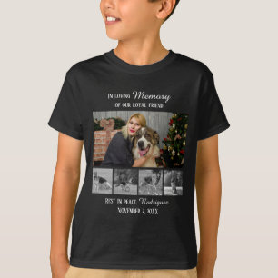 Camiseta Memorial de Cachorro 5 Colagem de Fotos Tributo ao